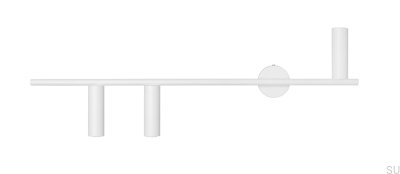 Trevo 3 Metal Wall Lamp White (Left)