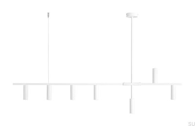 Trevo 7 Metal White Hanging Lamp