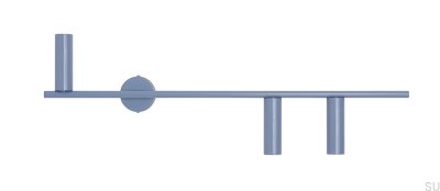 Trevo 3 Metal Blue Wall Lamp (Right)