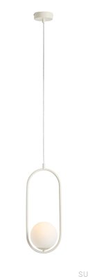 Riva Metal Cream Hanging Lamp