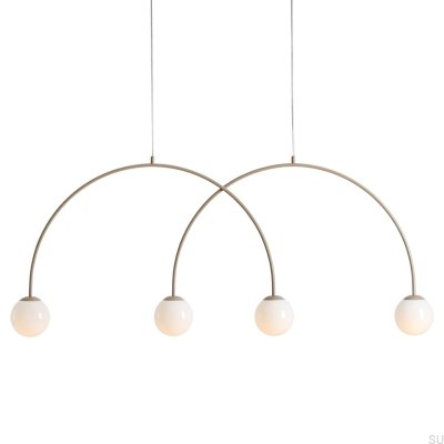 Una 4 L Metal Beige Hanging Lamp