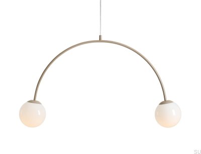 Una 2 Metal Beige Hanging Lamp
