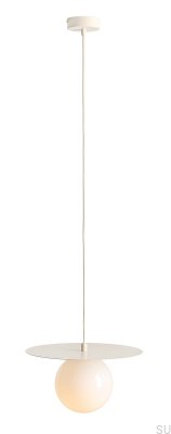 Loop S Metal Cream Hanging Lamp