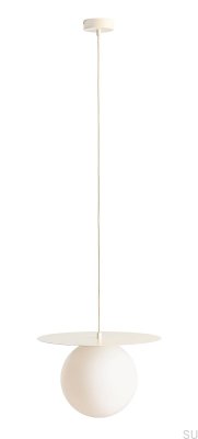 Loop L Metal Cream Hanging Lamp