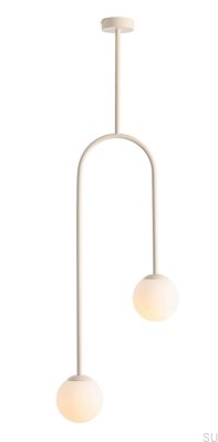 Nave 2 Metal Cream Ceiling Light