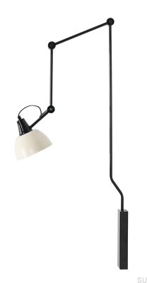 Aida Gloss Metal Cream Wall Lamp