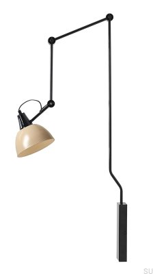 Aida Gloss Metal Beige Wall Lamp