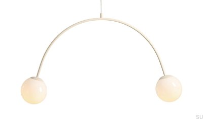 Una 2 Metal Cream Hanging Lamp