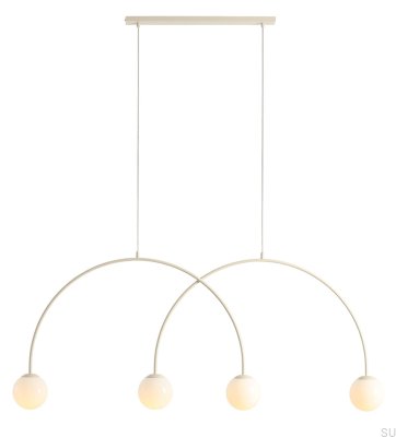 Una 4 L Metal Cream Hanging Lamp
