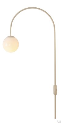 Una Metal Cream Wall Lamp