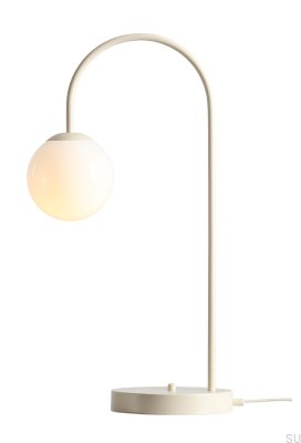 Una Metal Cream Desk Lamp