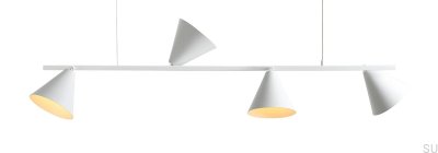 Hanging lamp Form 4 Metal White