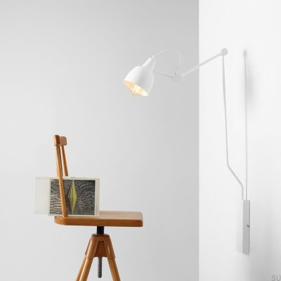 Aida Short Metal Wall Lamp White