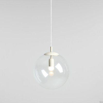 Globe Metal Cream Hanging Lamp