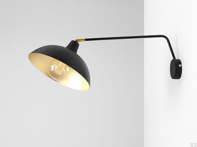 Espace Metal Black Wall Lamp
