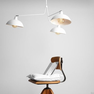 Espace 3 Ceiling Light Metal White