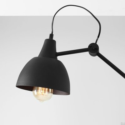 Aida 2 Metal Black Wall Lamp