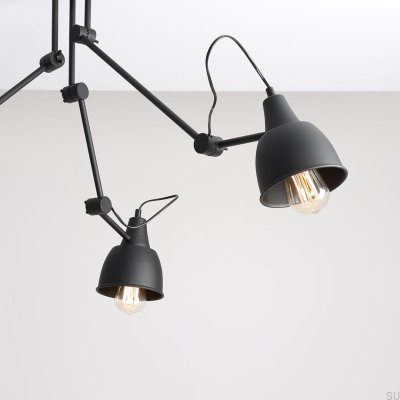 Aida 3 Metal Black Ceiling Light