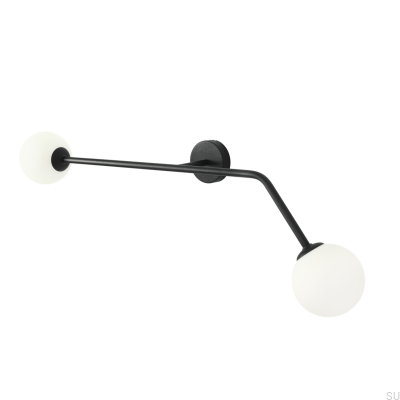 Pure Horizontal Wall Lamp Metal Black