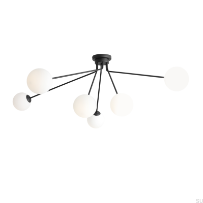 Holm 6 Metal Black Ceiling Light