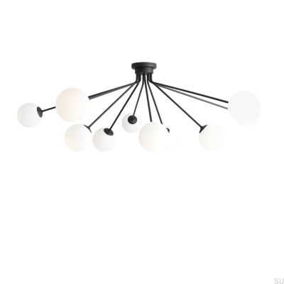 Holm 10 Metal Black Ceiling Light