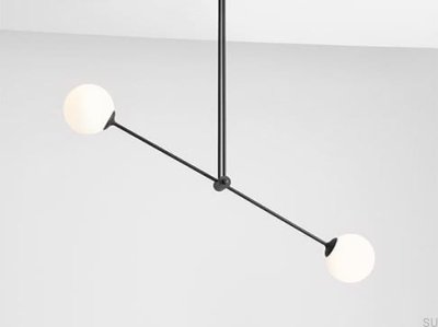 Ohio 2 Metal Black Ceiling Light