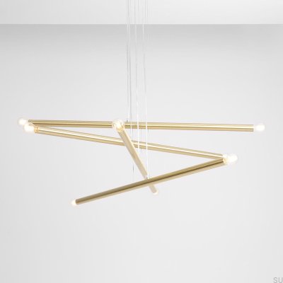 Tubo 8 Brass Hanging Lamp