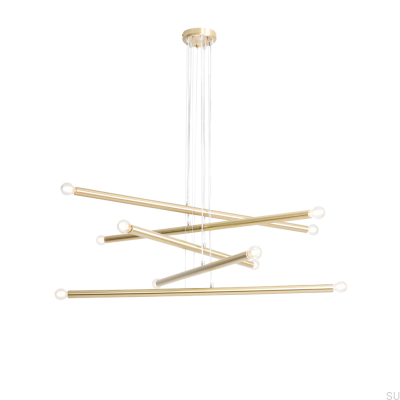 Tubo 10 Brass Hanging Lamp