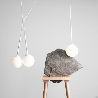 Bosso 3 Metal White Hanging Lamp