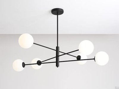Homme 6 Metal Black Ceiling Light