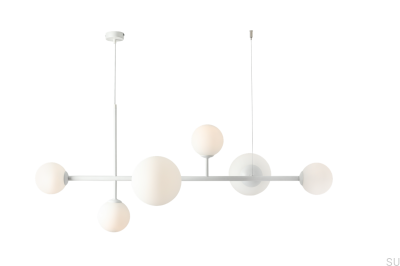 Dione 6 Metal White Hanging Lamp