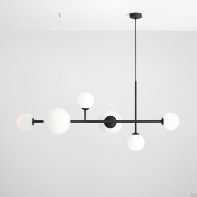 Dione 6 Metal Black Hanging Lamp