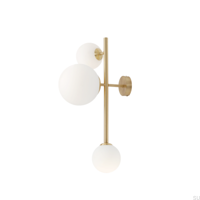 Dione 3 Wall Lamp Brushed Brass