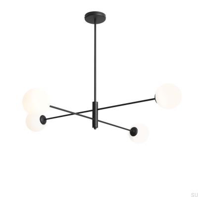 Homme 4 Metal Black Ceiling Light