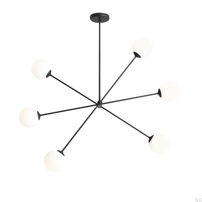 Ohio 6 Metal Black Ceiling Light