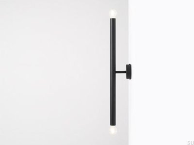 Tubo 2 S Wall Lamp Metal Black