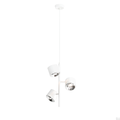 Bot 3 Metal White Hanging Lamp