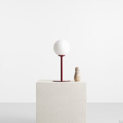 Pinne Metal Burgundy Desk Lamp