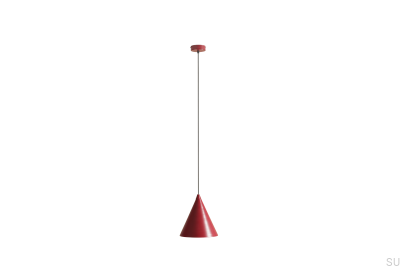 Hanging lamp Form Metal Burgundy