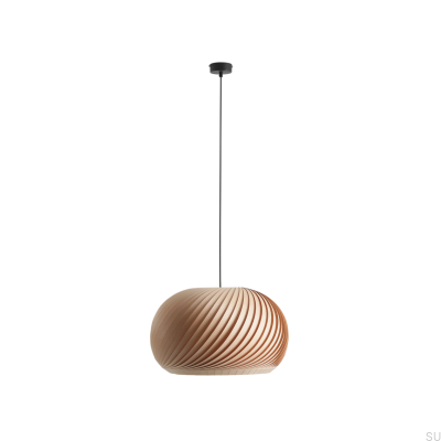 Hanging lamp Nature Dark L Wooden Beech