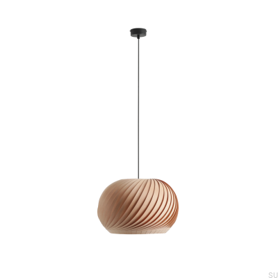 Hanging lamp Nature Dark M Wooden Beech
