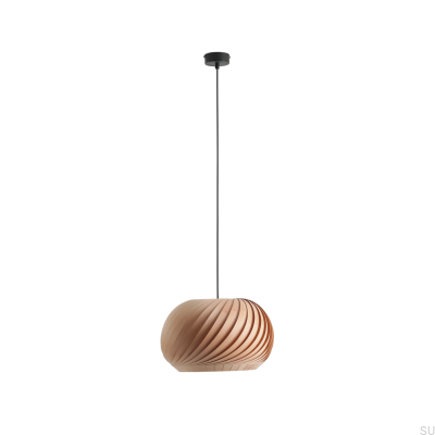 Hanging lamp Nature Dark S Wooden Beech