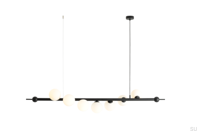 Wave 7 Metal Black Pendant Lamp