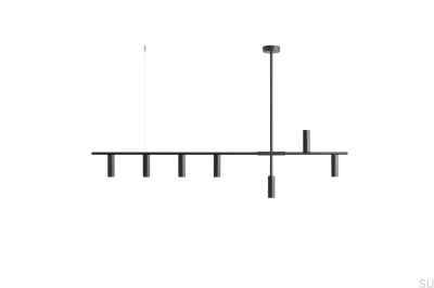 Trevo 7 Metal Black Hanging Lamp