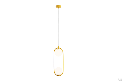 Riva 2 Metal Mustard Hanging Lamp