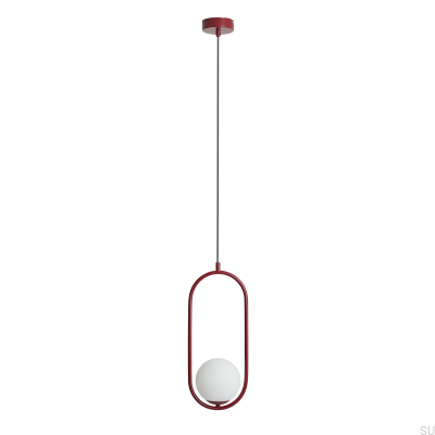 Riva Metal Burgundy Hanging Lamp