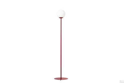 Pinne Floor Lamp Metal Burgundy
