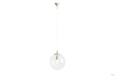 Globe Metal Beige Hanging Lamp