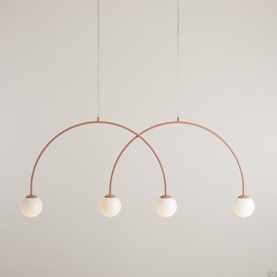 Una 4 L Metal Coral Hanging Lamp
