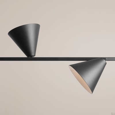 Form 4 Metal Black Hanging Lamp